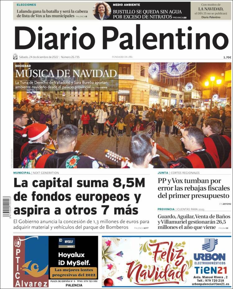 Portada de Diario Palentino (Espa&ntilde;a)