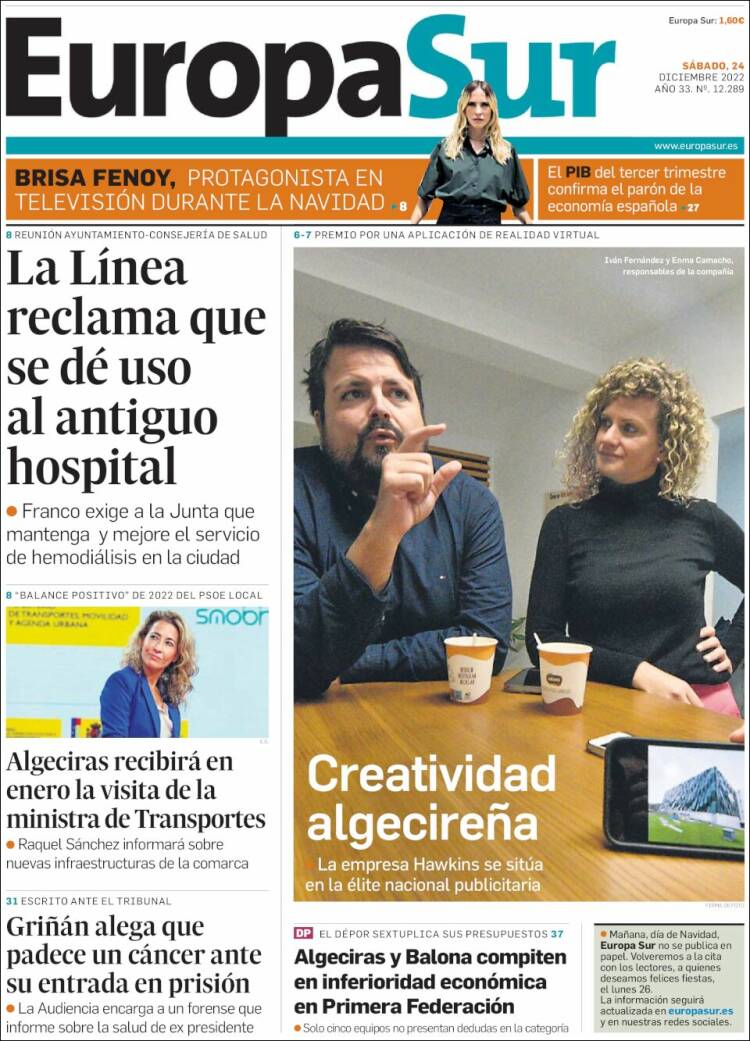 Portada de Europa Sur (Espa&ntilde;a)