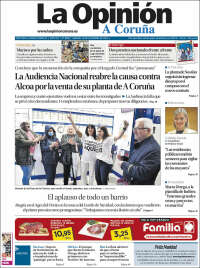 Portada de La Opinión de A Coruña (Espa&ntilde;a)