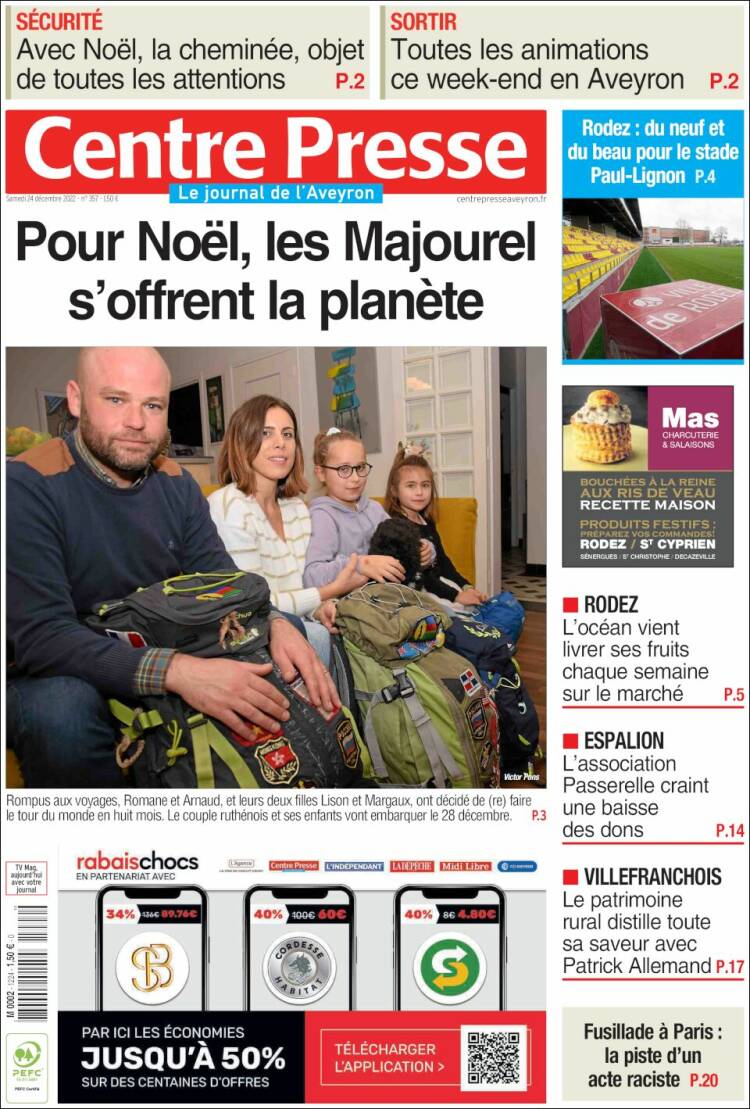 Portada de Centre Presse (France)