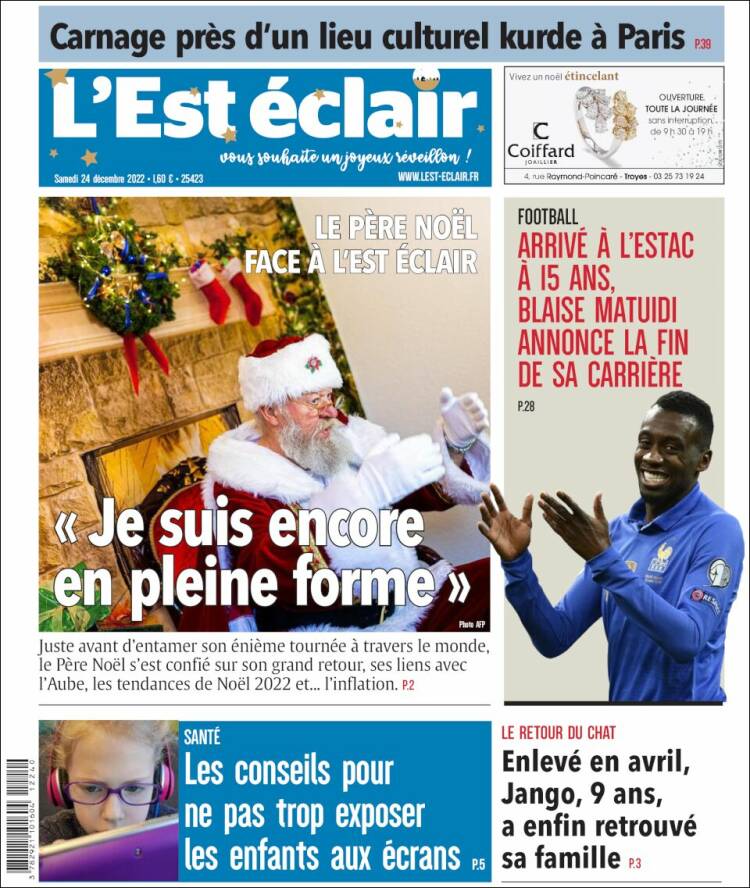 Portada de L'Est Eclair (France)