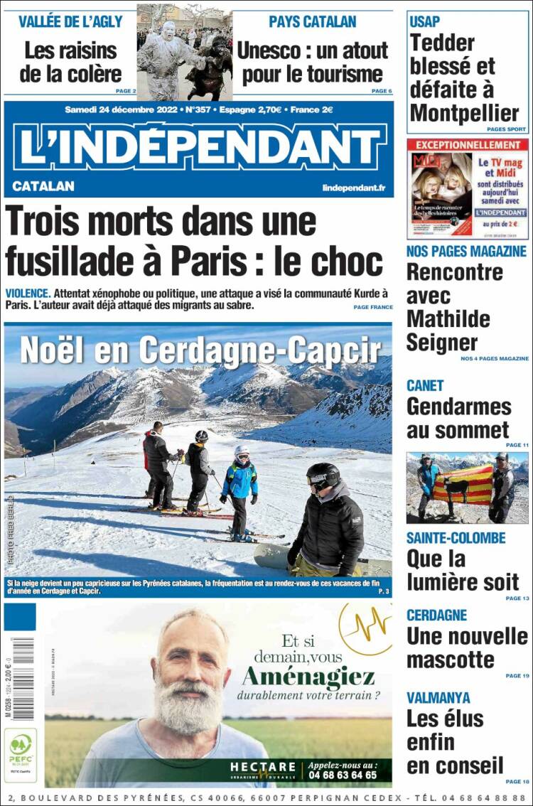 Portada de Le Indépendant (France)