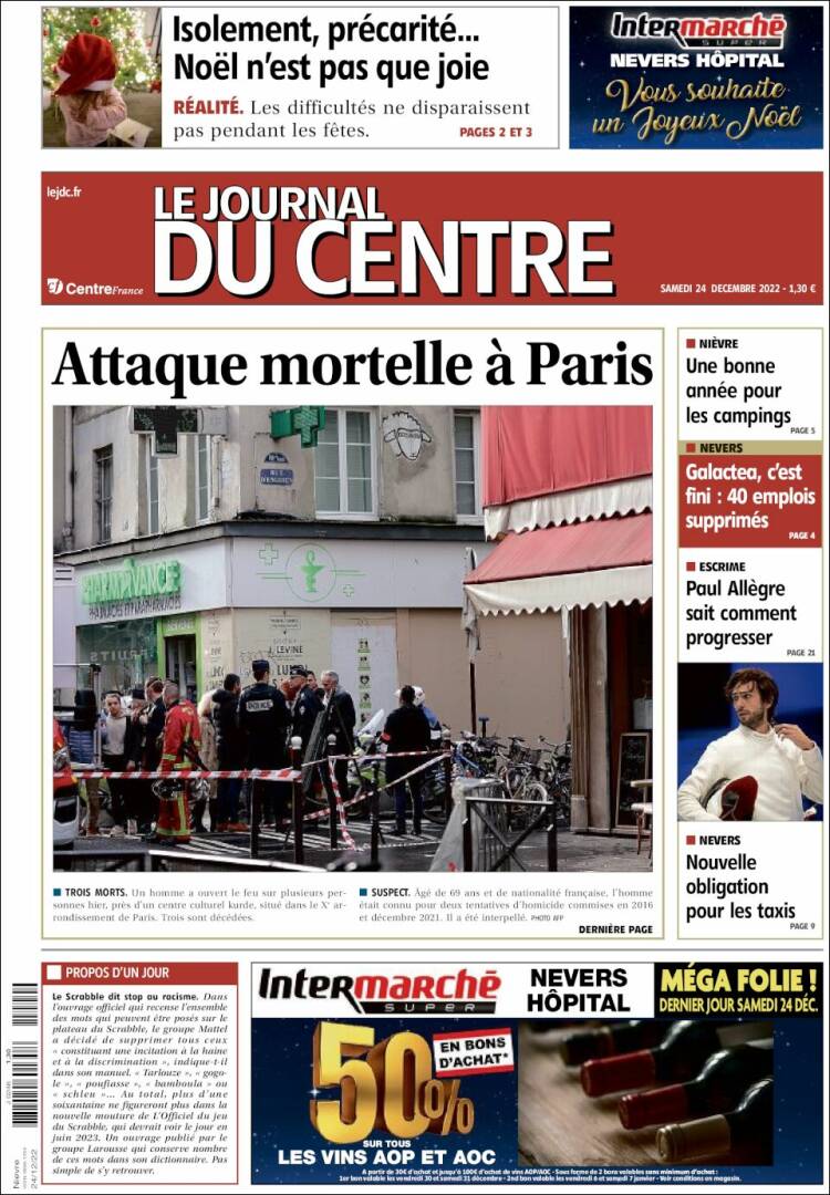 Portada de Le Journal du Centre (France)