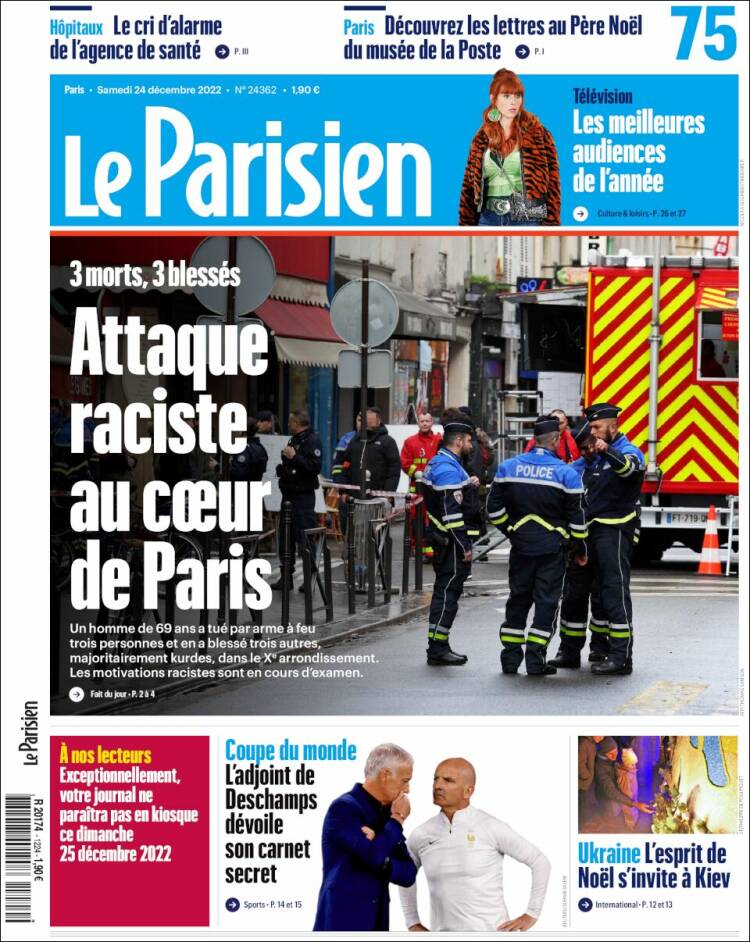 Portada de Le Parisien (France)