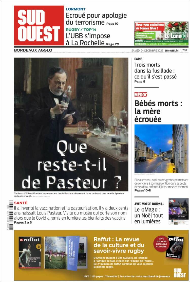 Portada de Sud Ouest (France)