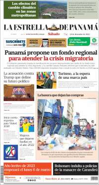 Portada de La Estrella de Panamá (Panama)