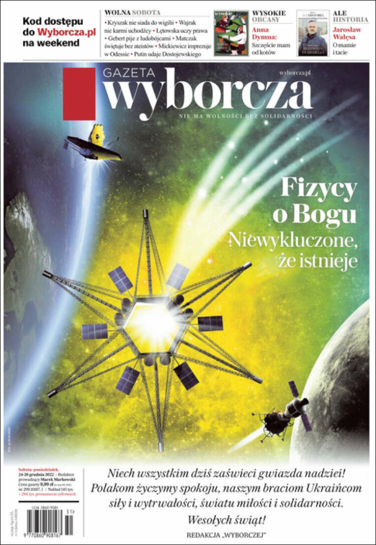 Portada de Gazeta Wyborcza (Polonia)
