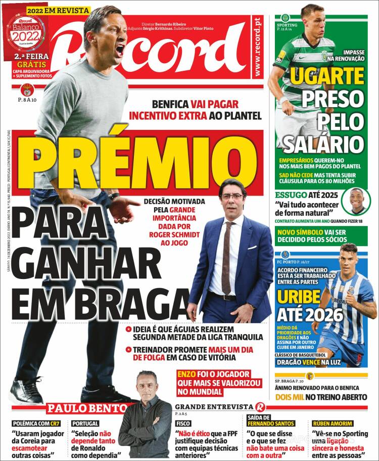 Portada de Record (Portugal)