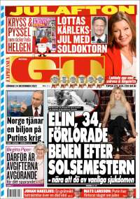Portada de Göteborgstidningen (Suecia)