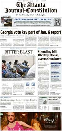 Portada de The Atlanta Journal-Constitution (USA)