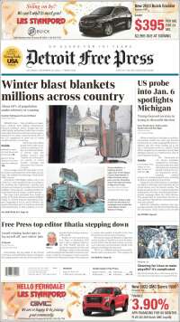 Portada de Detroit Free Press (USA)