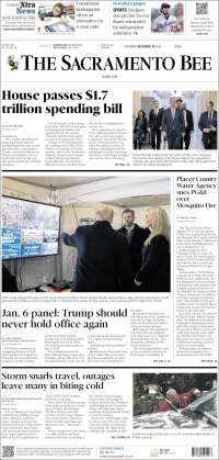 Portada de The Sacramento Bee (USA)