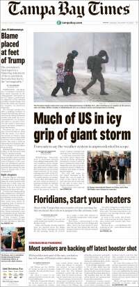 Portada de Tampa Bay Times (USA)