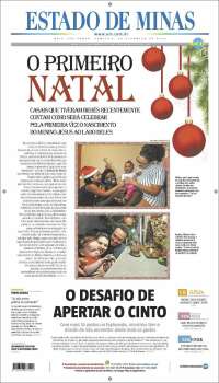 Portada de Jornal Estado de Minas (Brasil)