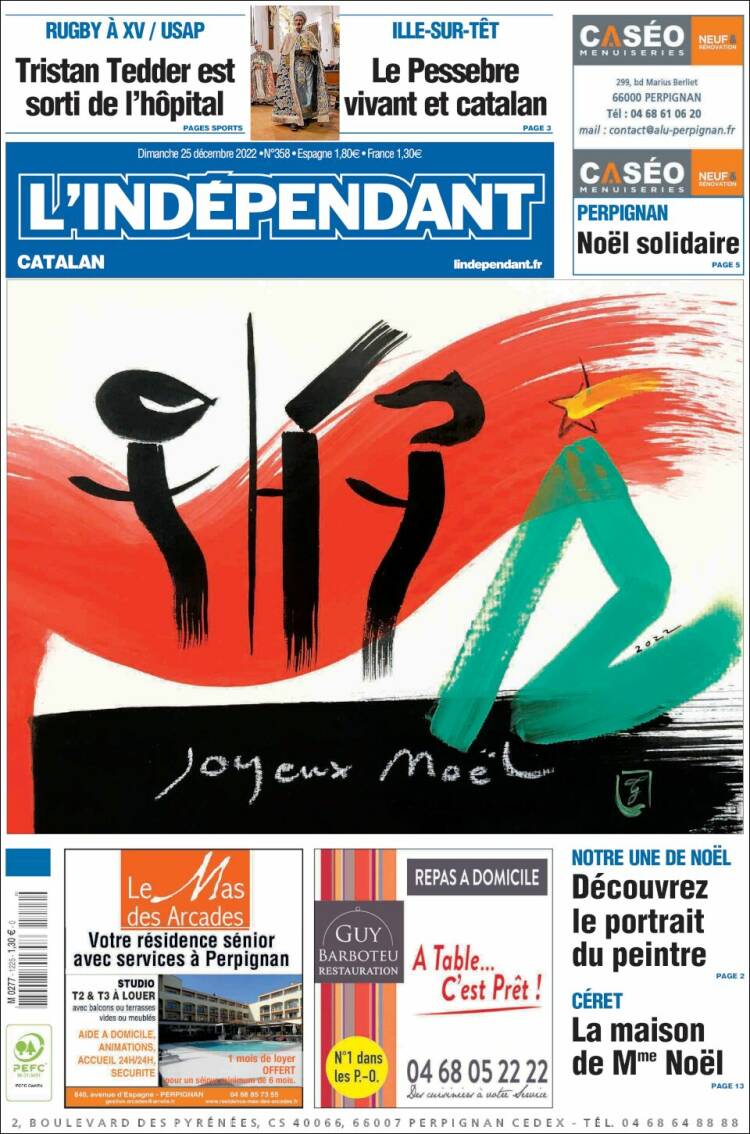 Portada de Le Indépendant (Francia)