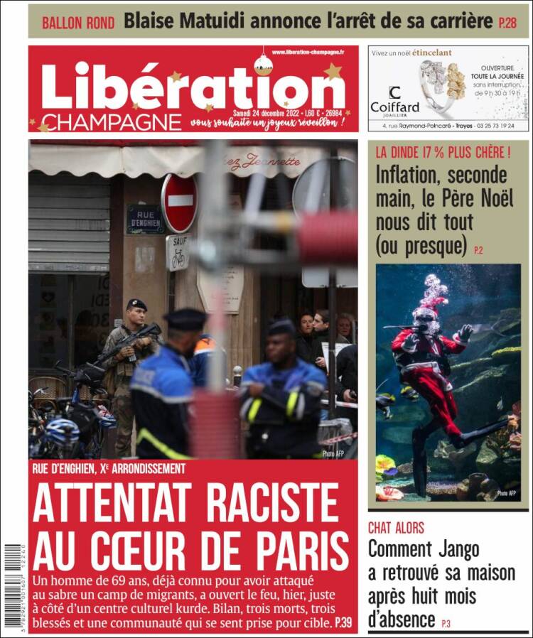 Portada de Libération Champagne (Francia)