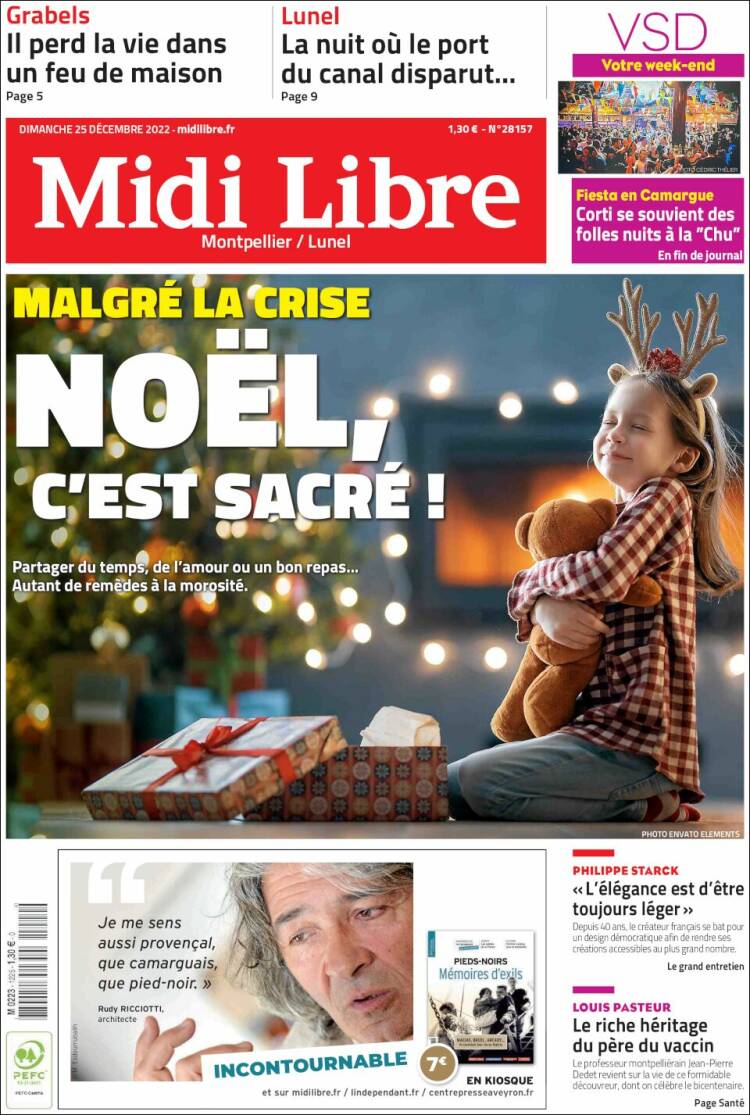 Portada de Midi Libre (Francia)
