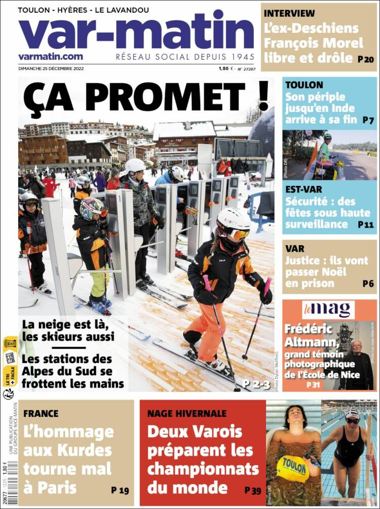 Portada de Var-Matin (Francia)