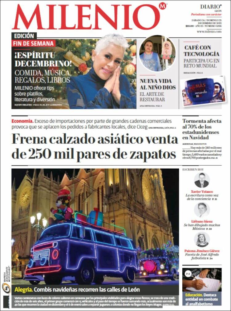 Portada de Milenio de León (Mexico)