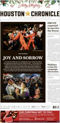 Portada de Houston Chronicle (USA)