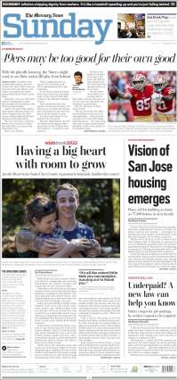 Portada de San Jose Mercury News (USA)