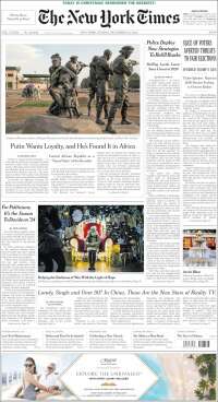 Portada de New York Times (USA)