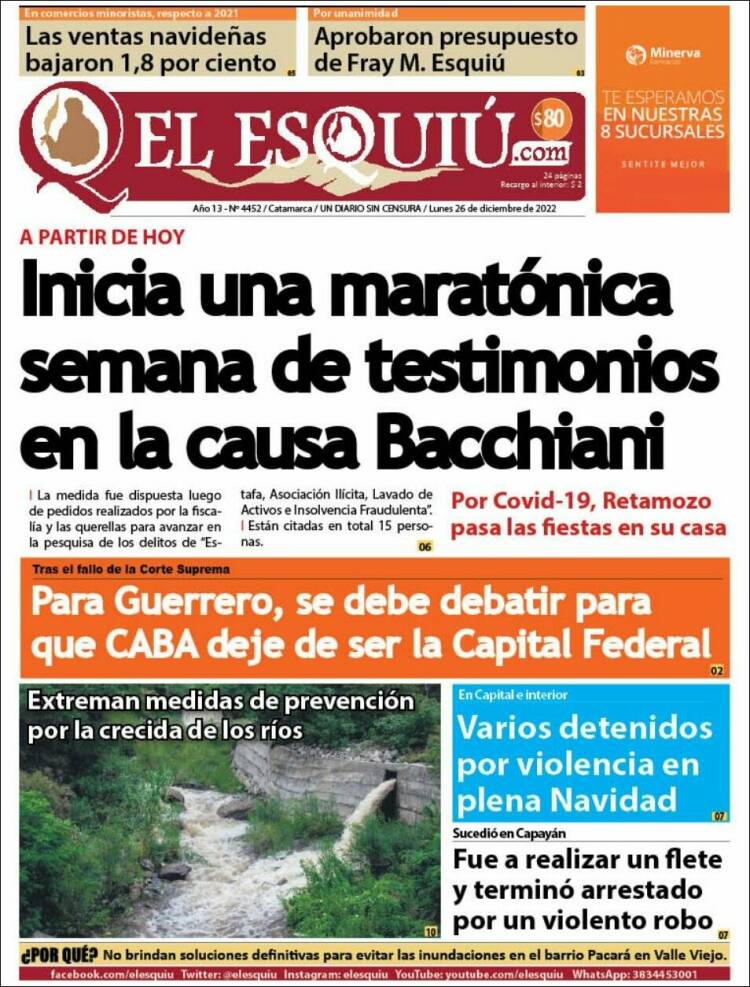 Portada de El Esquiu (Argentina)