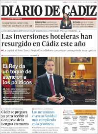 Portada de Diario de Cádiz (España)