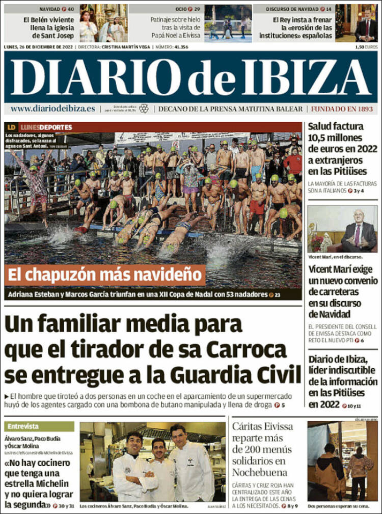 Portada de Diario de Ibiza (España)