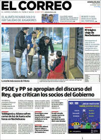 Portada de El Correo - Álava (España)