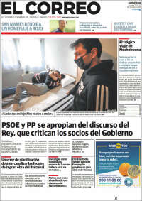 Portada de El Correo - Guipuzcoa (España)