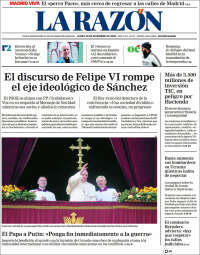 Portada de La Razón (España)