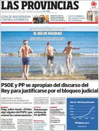 Portada de Las Provincias (España)