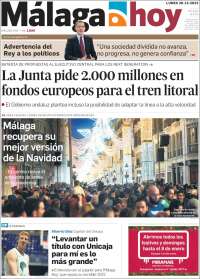 Portada de Málaga Hoy (España)