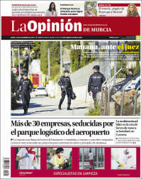 Portada de La Opinión de Murcia (España)