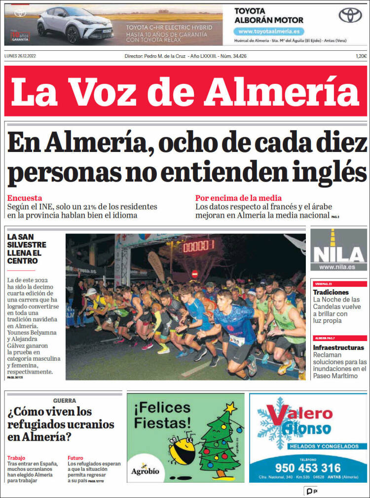 Portada de La Voz de Almería (Spain)