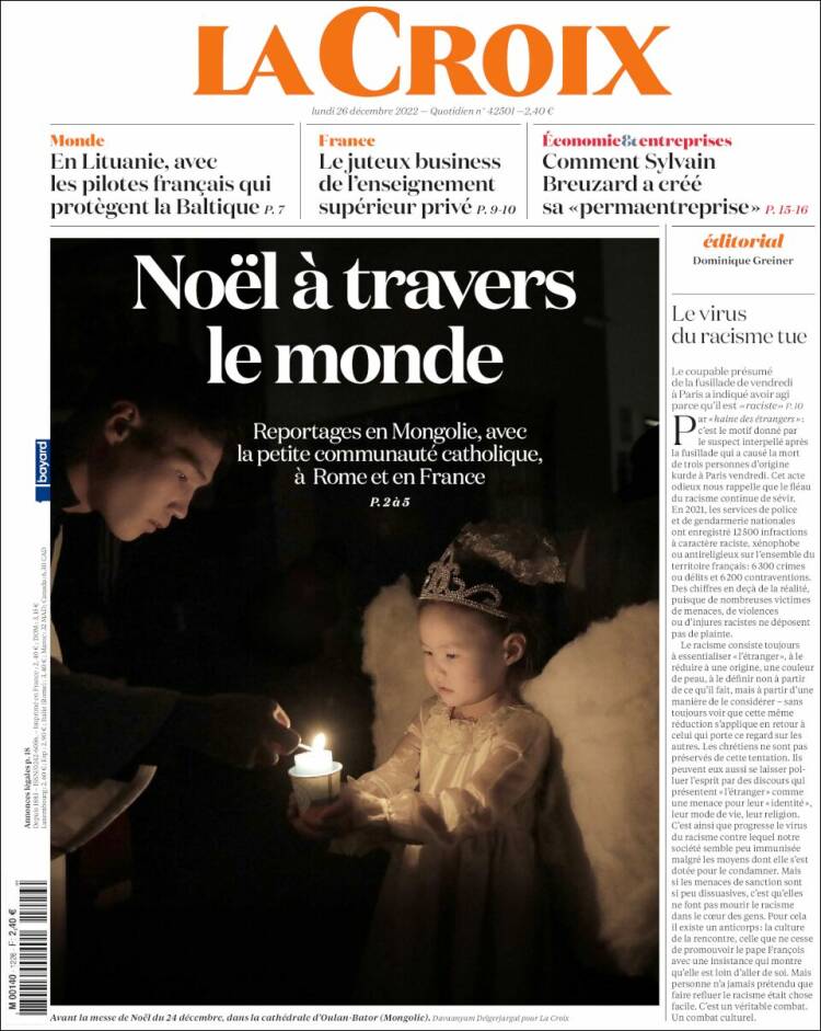 Portada de La Croix (Francia)