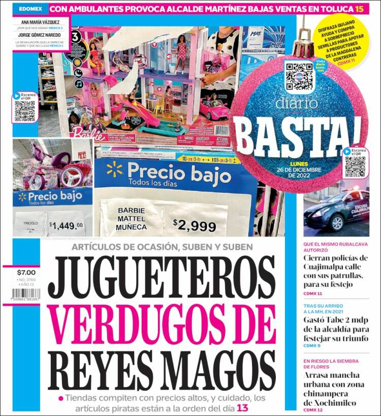 Portada de Diario Basta (Mexico)