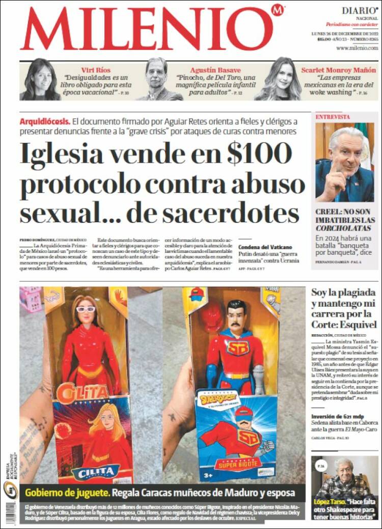 Portada de Milenio (Mexico)