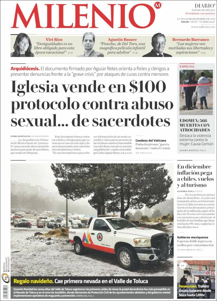 Portada de Milenio - Estado de México (Mexico)