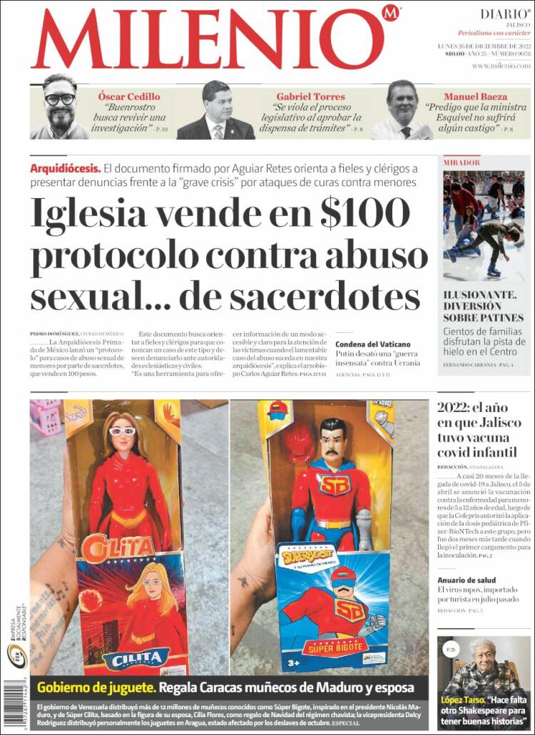 Portada de Milenio - Jalisco (México)