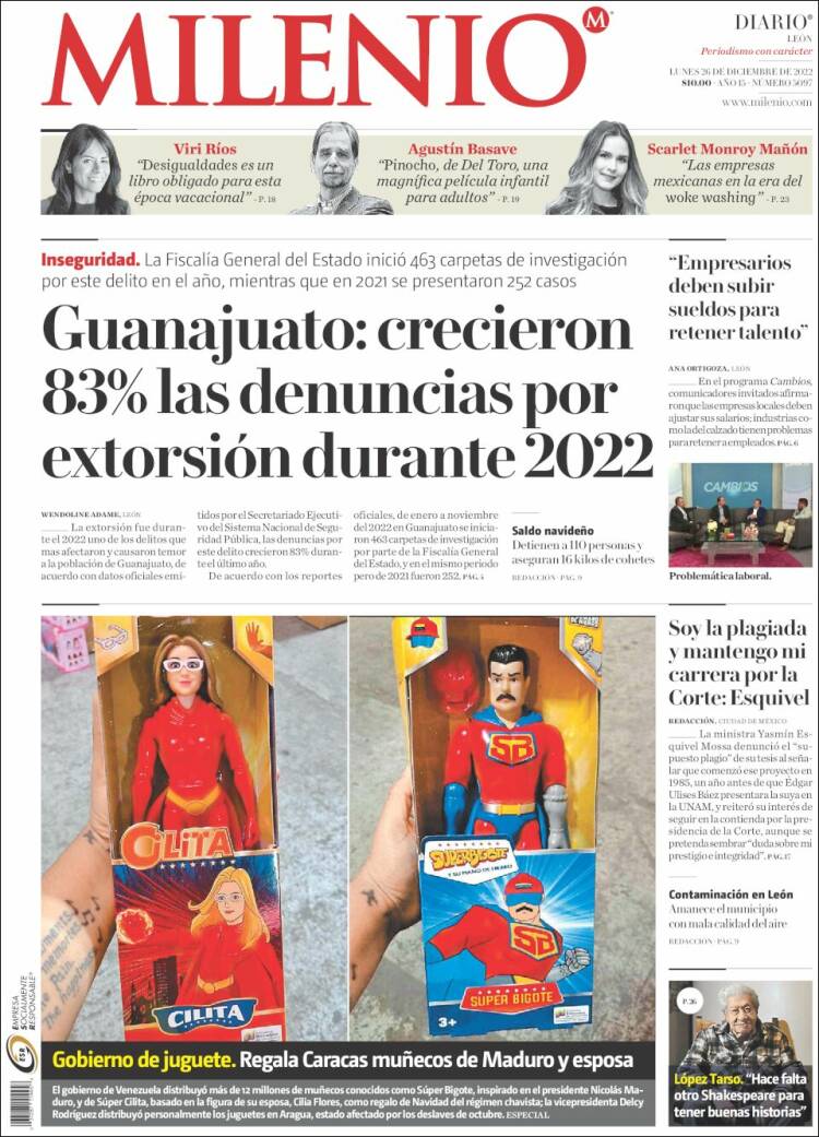 Portada de Milenio de León (México)