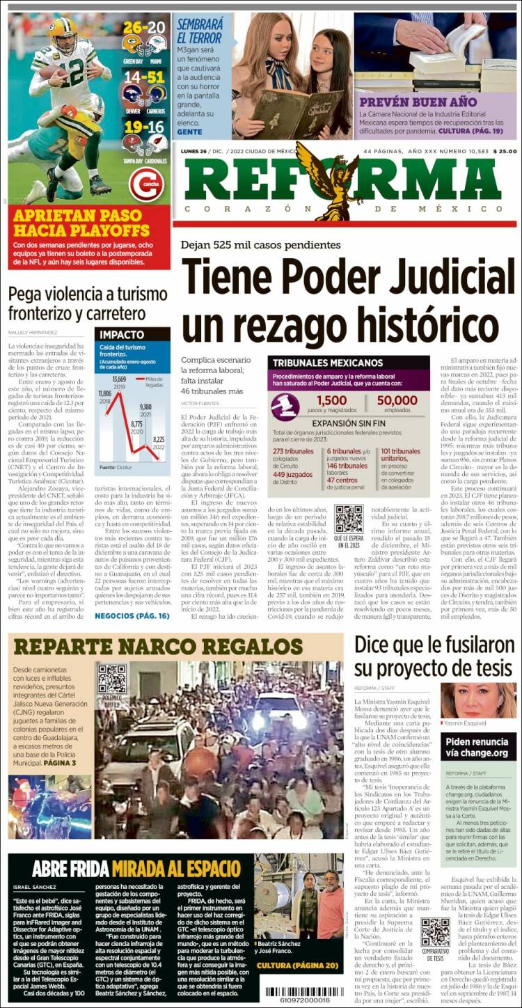 Portada de Reforma (Mexico)