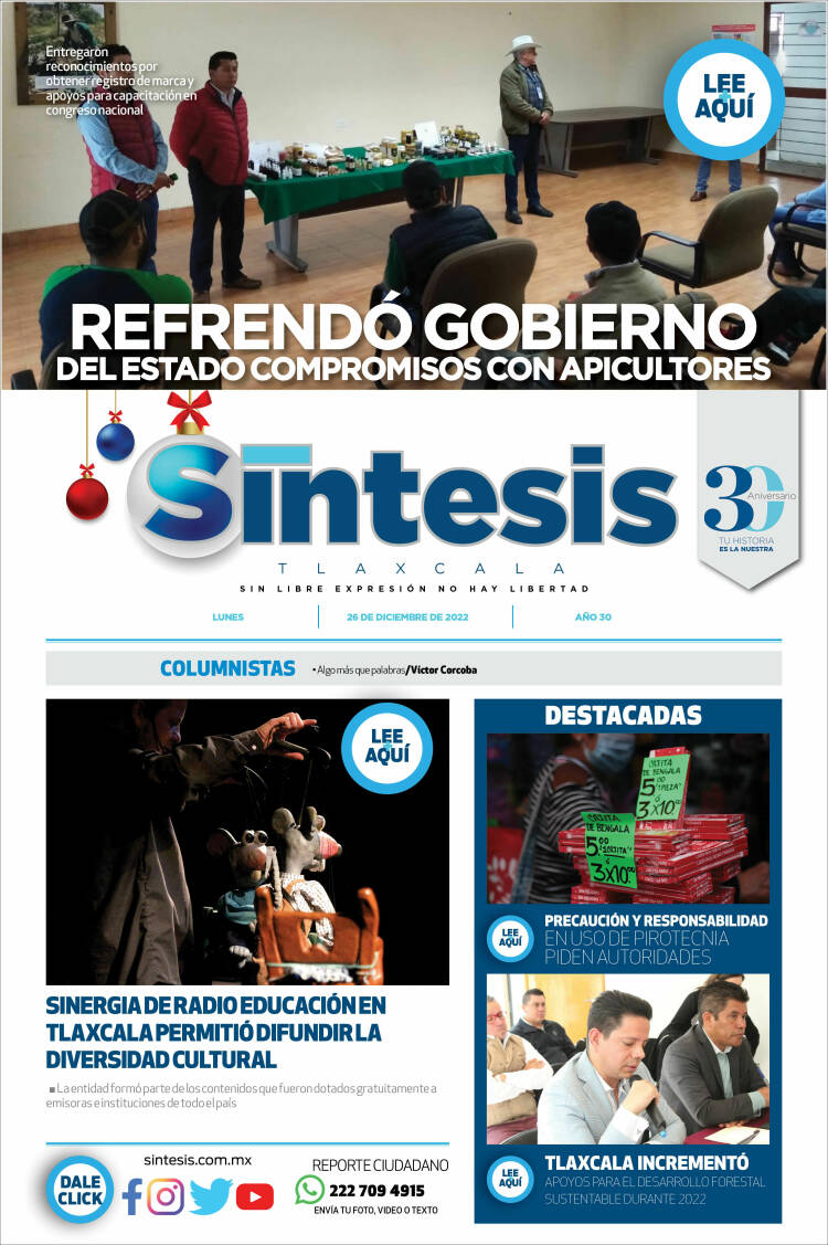 Portada de Síntesis de Tlaxcala (Mexico)