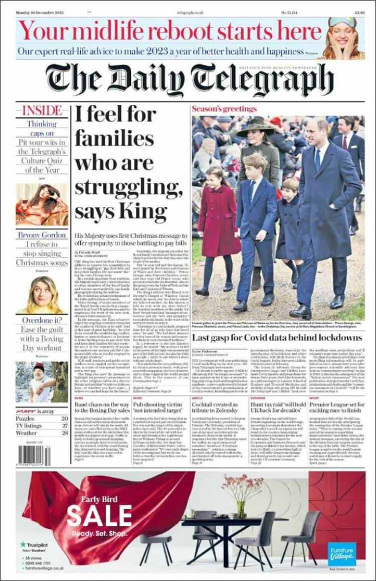 Portada de Daily Telegraph (United Kingdom)