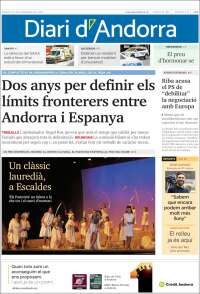 Portada de Diari d’Andorra (Andorra)