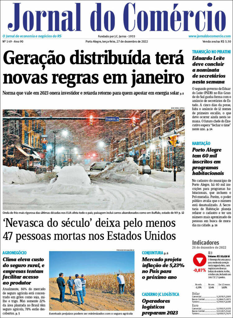 Portada de Jornal do Comércio (Brasil)