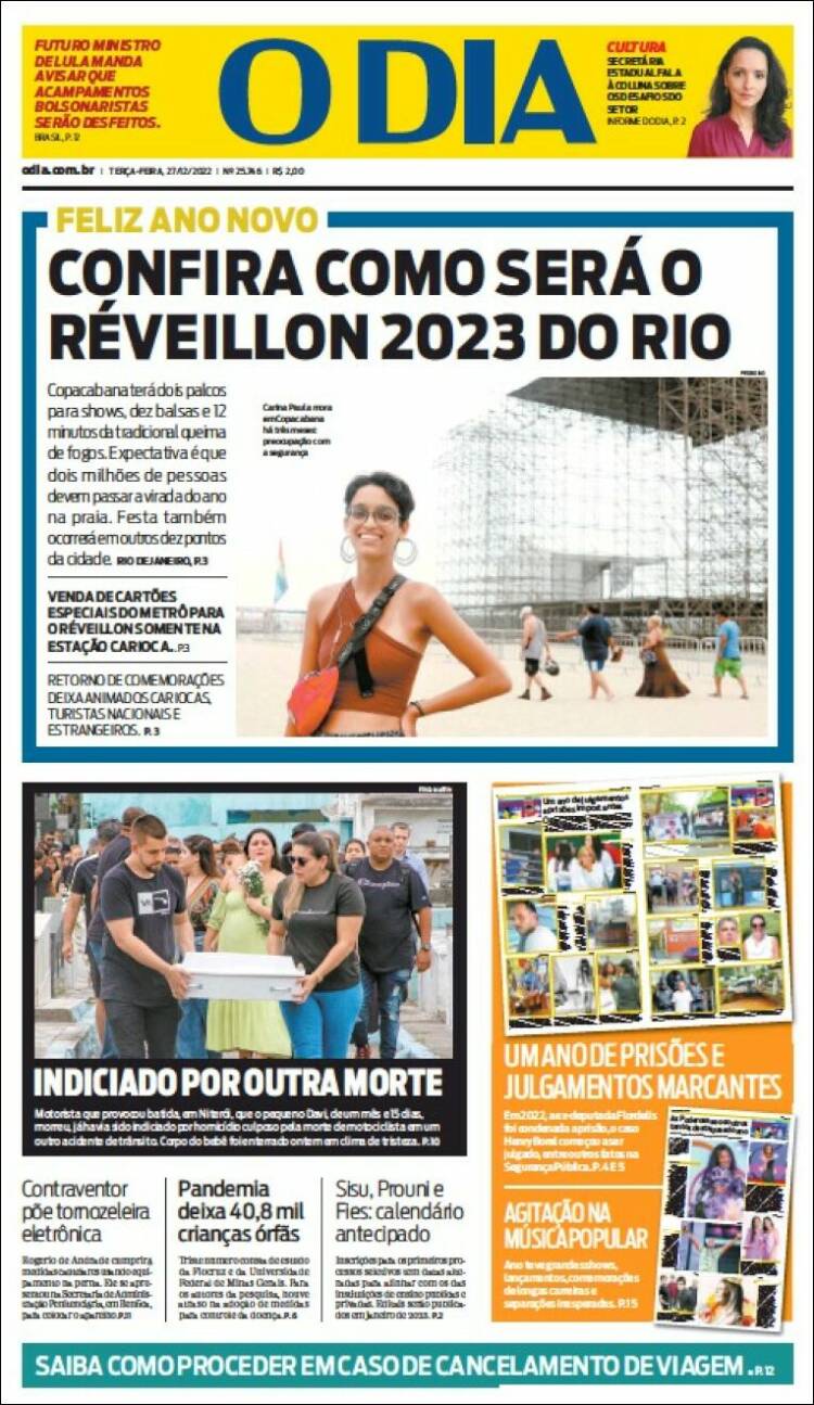 Portada de O Dia (Brasil)