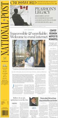 Portada de The National Post (Canada)