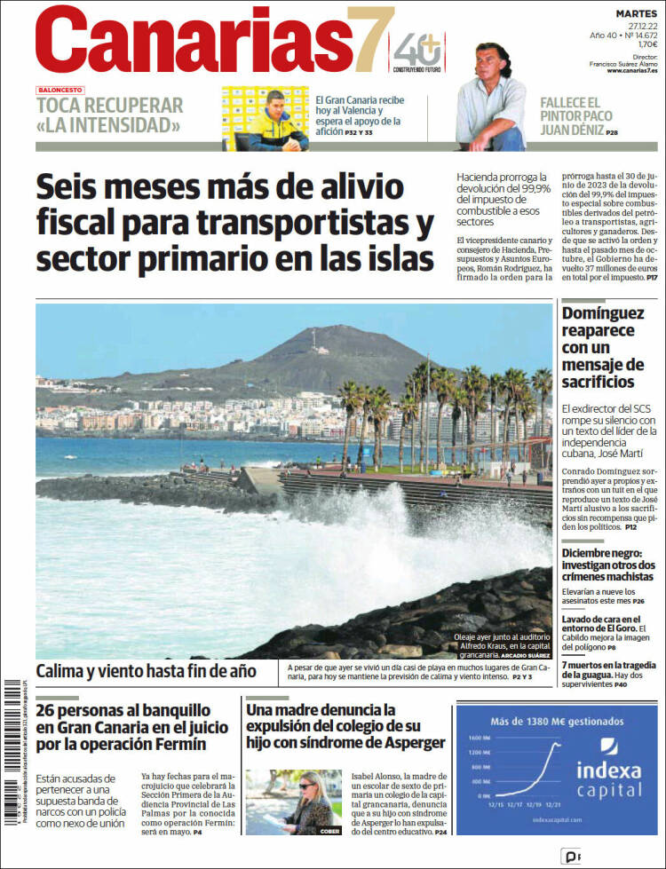 Portada de Canarias 7 (Espagne)